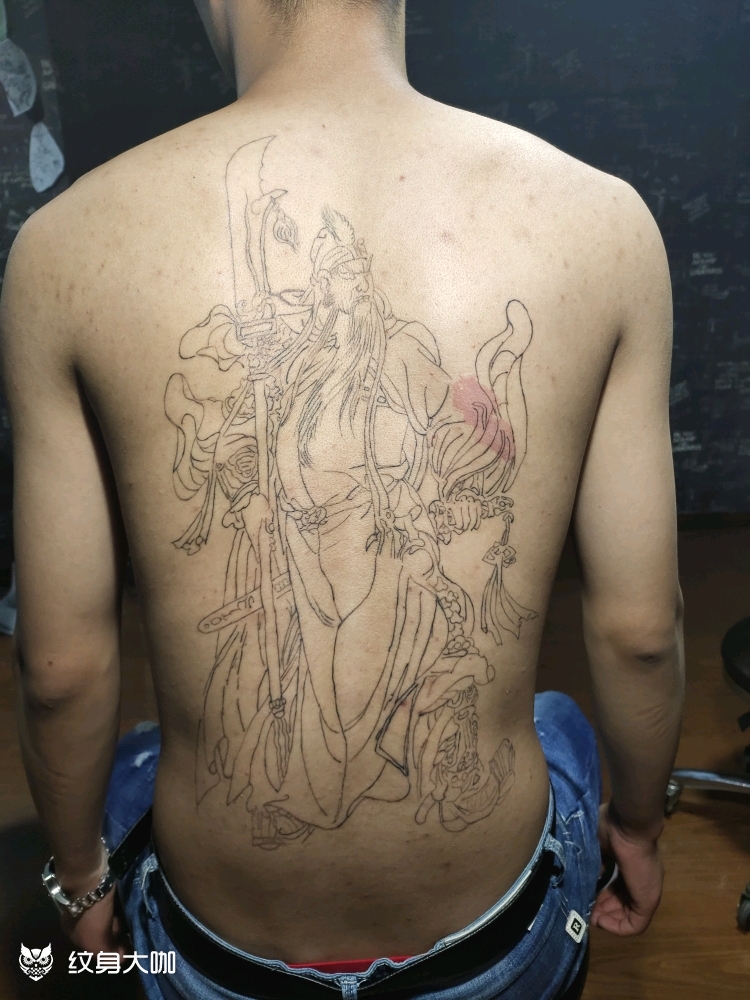 满背关公_纹身图案手稿图片_吕超的纹身作品集