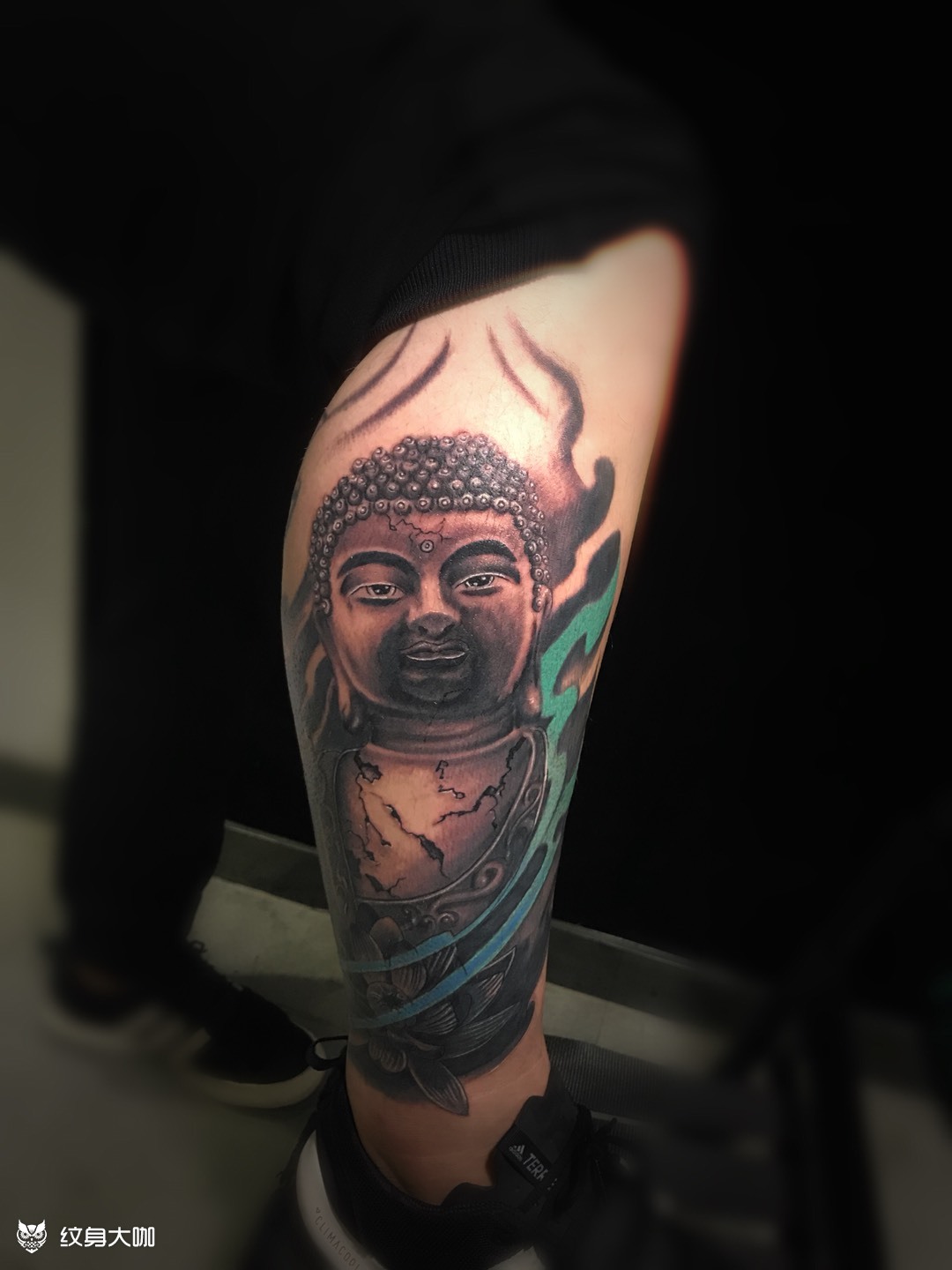 小腿佛_纹身图案手稿图片_孙家厚的纹身作品集