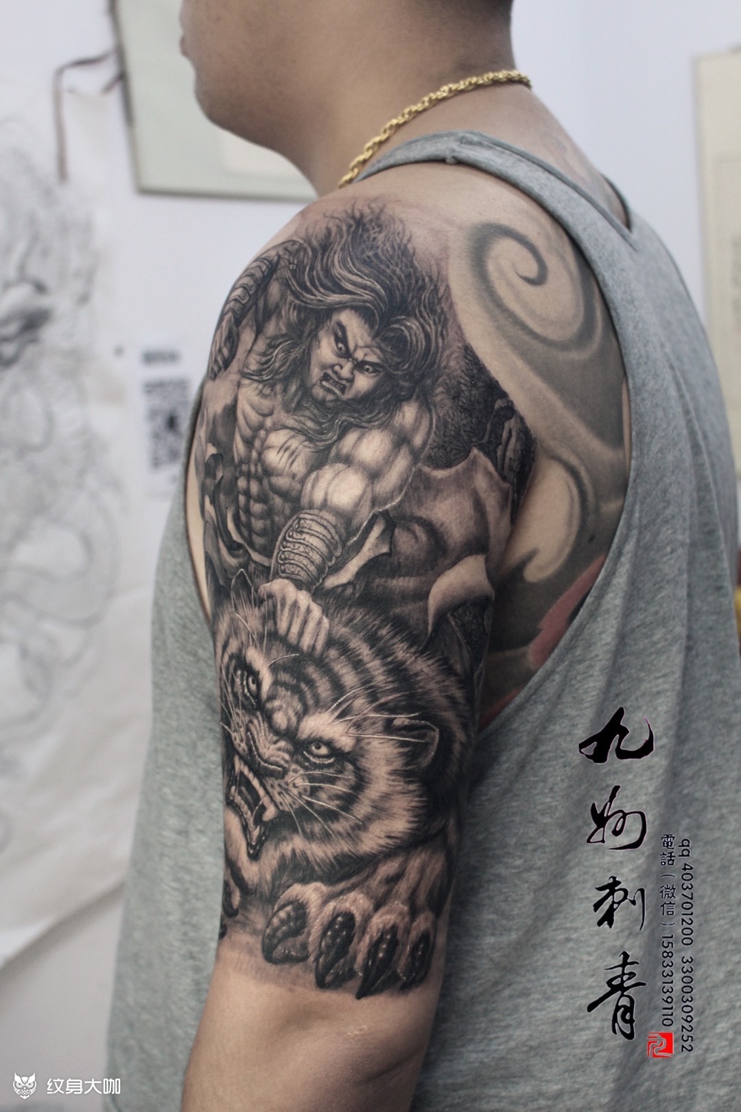 武松打虎武松打虎,又是一位内_纹身吧社区 - 纹身大咖