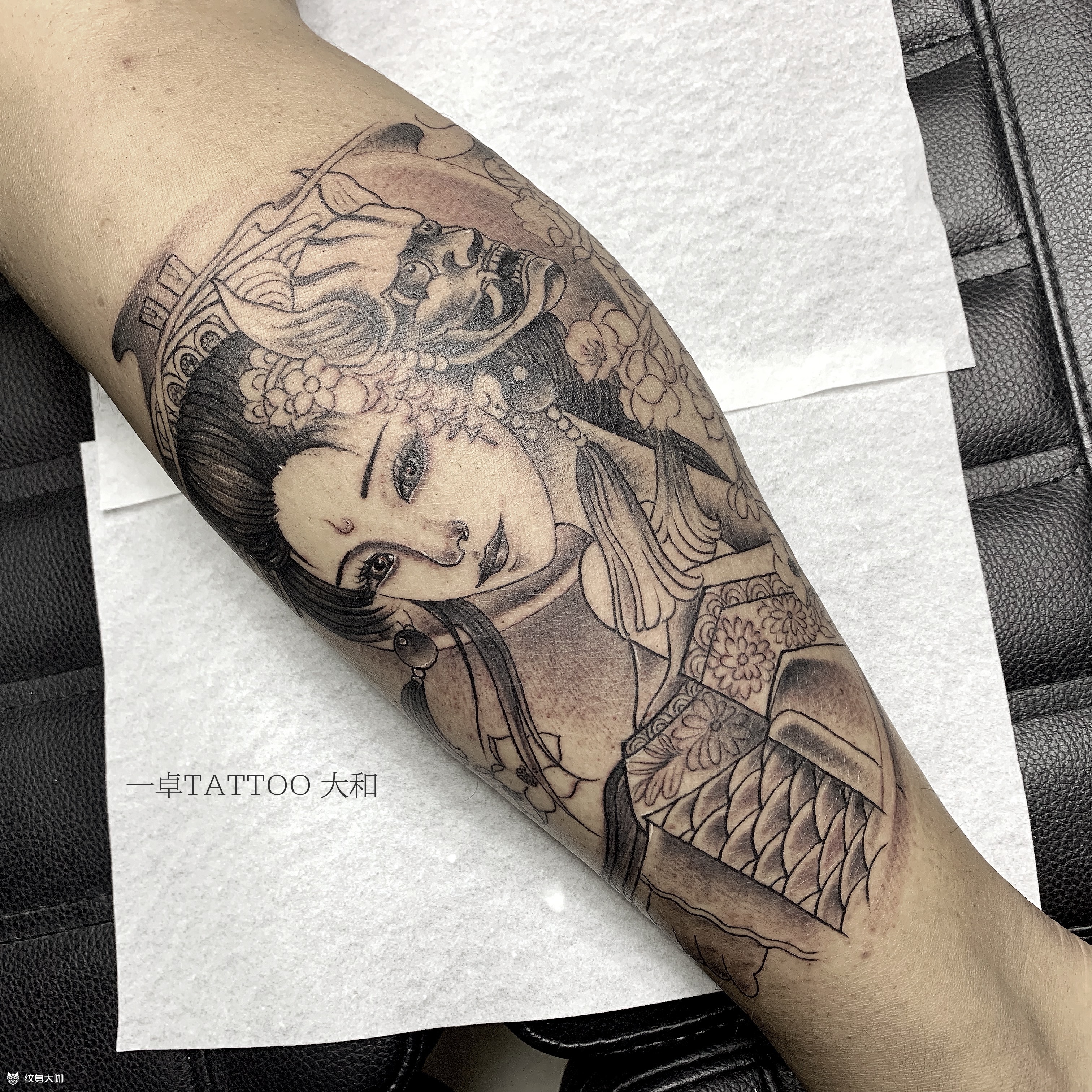 艺伎_纹身图案手稿图片_中二的纹身作品集