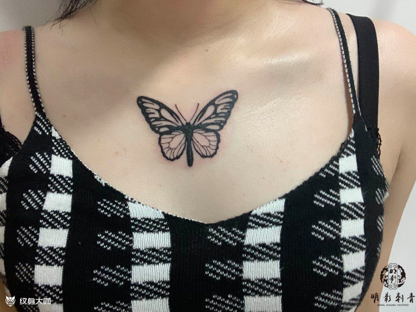 蝴蝶遮盖纹身