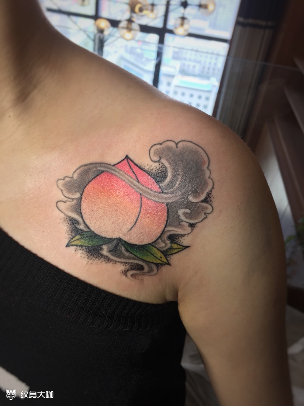 桃_纹身图案手稿图片_姜祎的纹身作品集