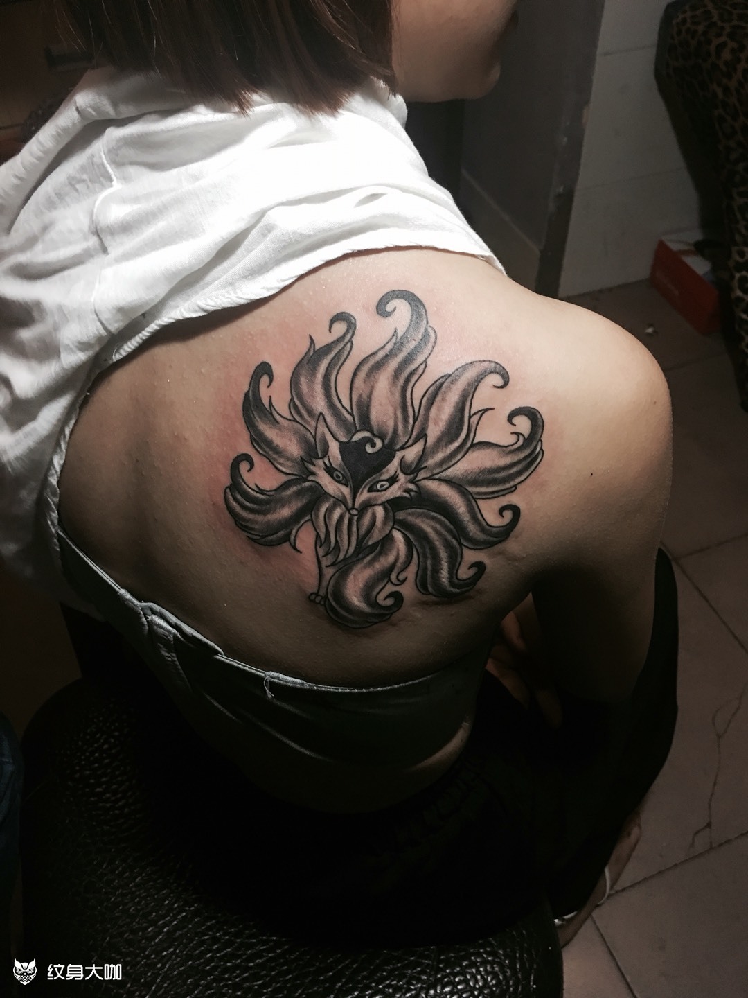 九尾狐_纹身图案手稿图片_九青龙的纹身作品集