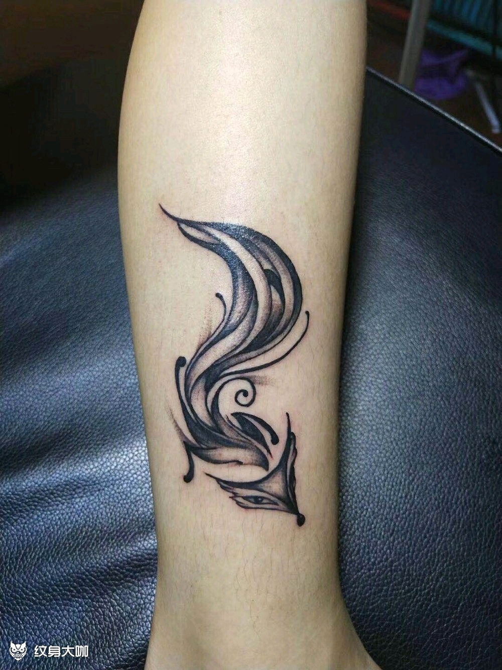 小狐狸_纹身图案手稿图片_绣针阁_阿银的纹身作品集