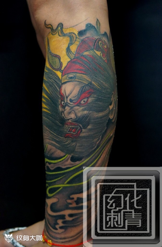 钟馗包小腿_纹身图案手稿图片_天津幻化刺青-温凯的纹身作品集