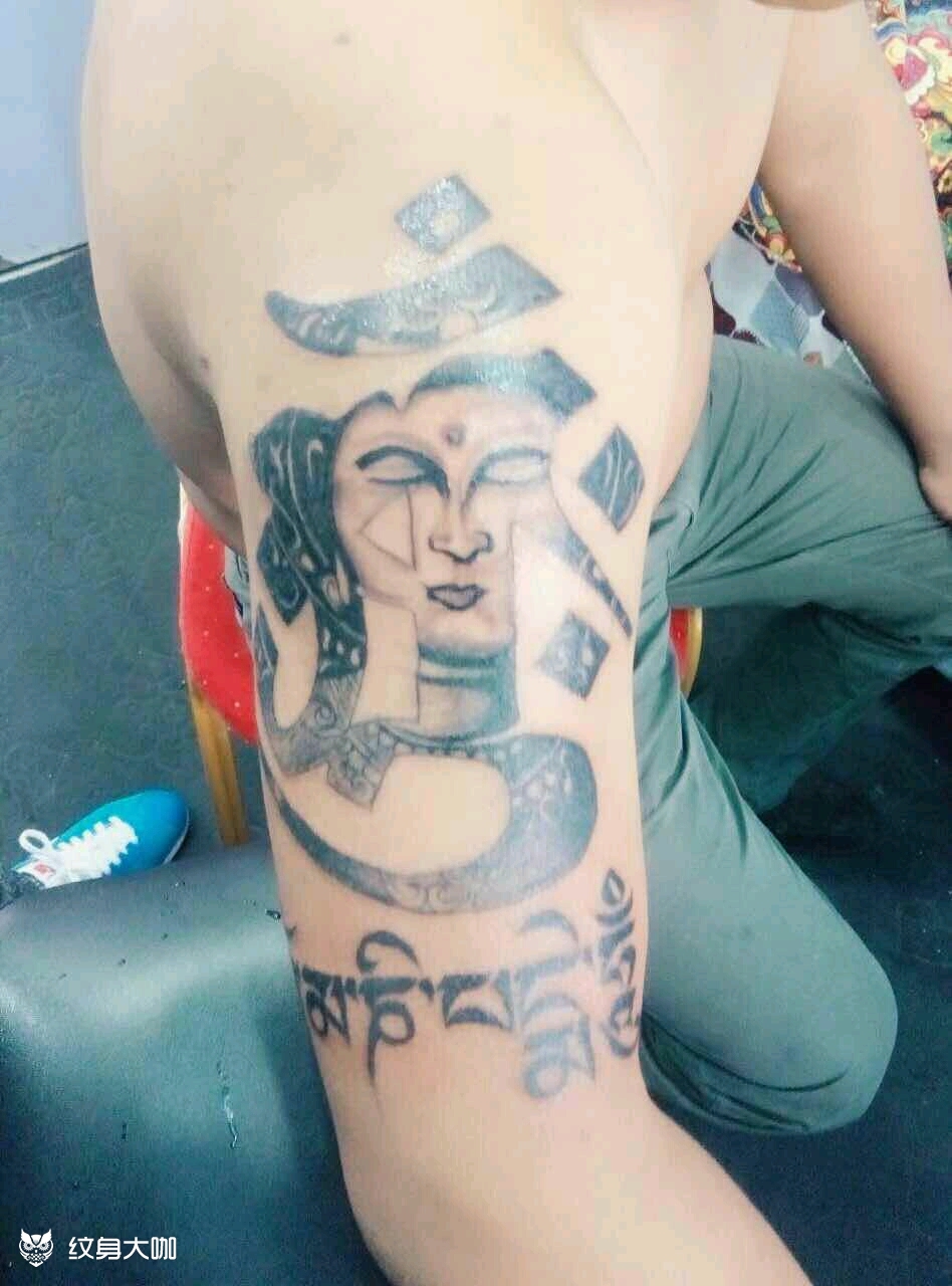 大日如来_纹身图案手稿图片_白磊的纹身作品集