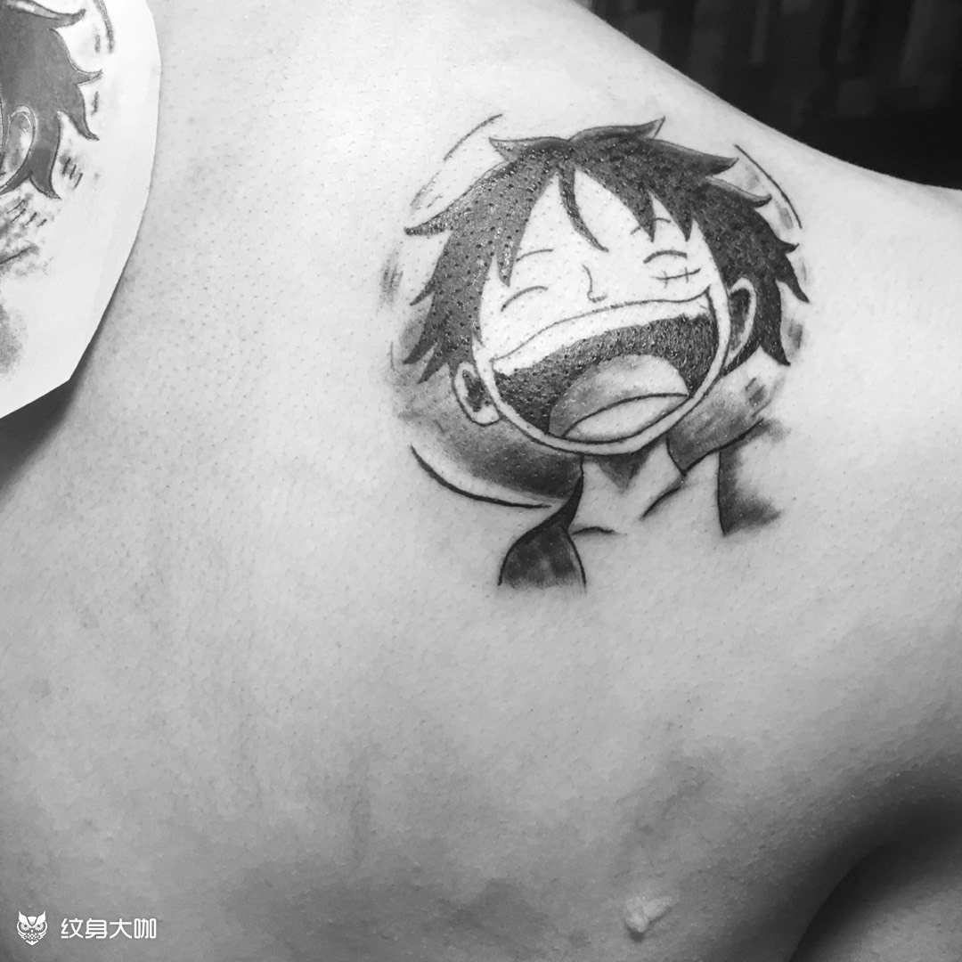 路飞_纹身图案手稿图片_fende的纹身作品集