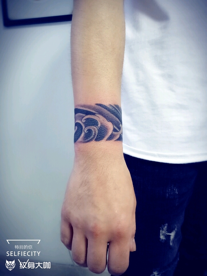 日式手环_纹身图案手稿图片_纪焱的纹身作品集