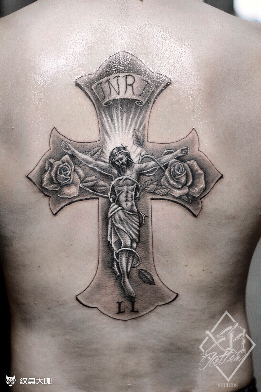 耶稣_纹身图案手稿图片_潘文帮的纹身作品集