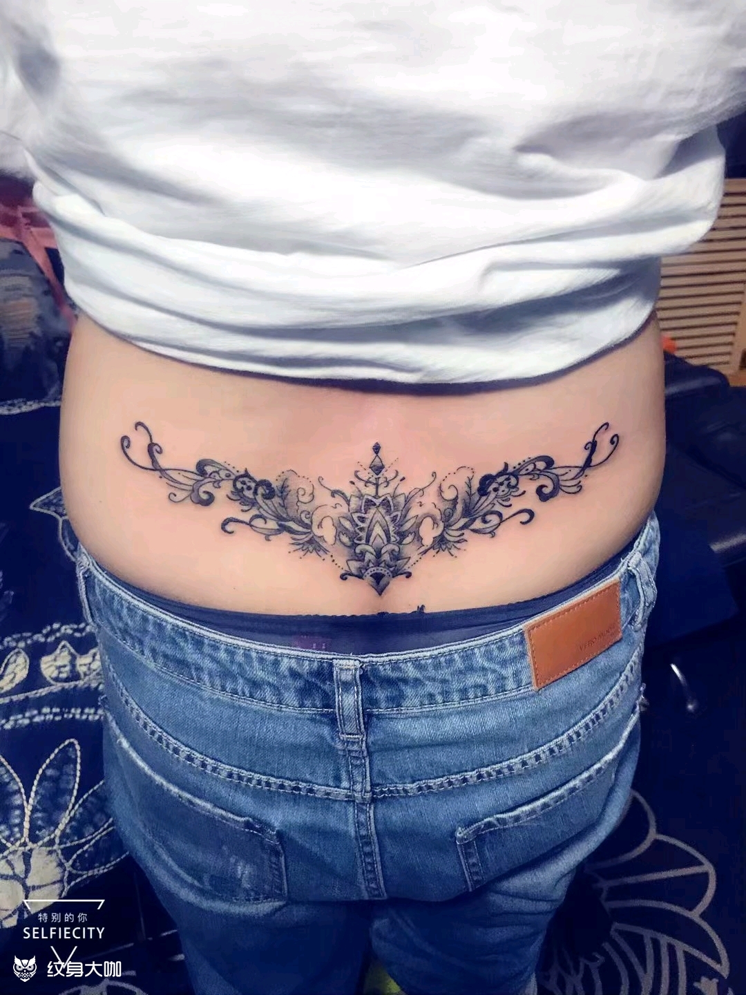 后腰图腾_纹身图案手稿图片_安静的纹身作品集