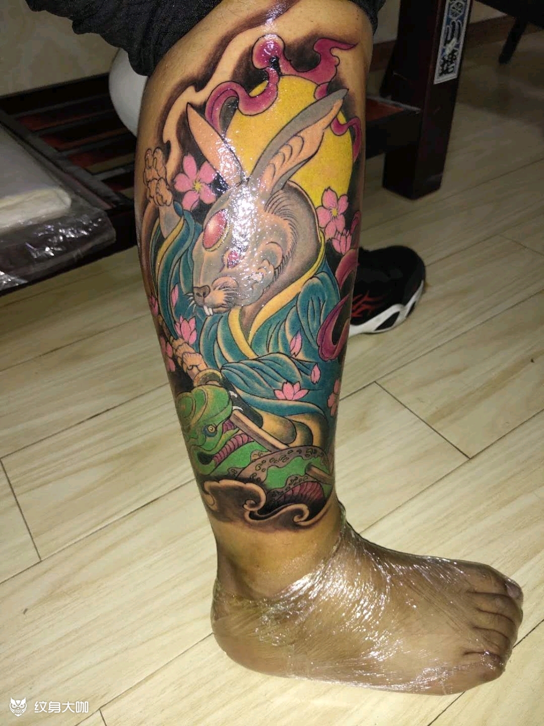 兔武士_纹身图案手稿图片_刘彬的纹身作品集