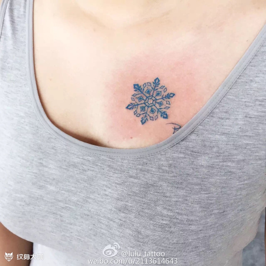 雪花 小清新_纹身图案手稿图片_lu的纹身作品集