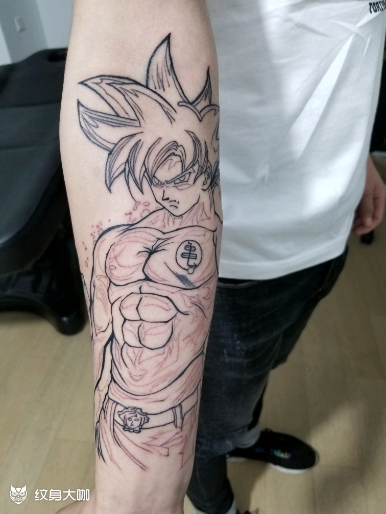 七龙珠花臂_纹身图案手稿图片_赫赫的纹身作品集