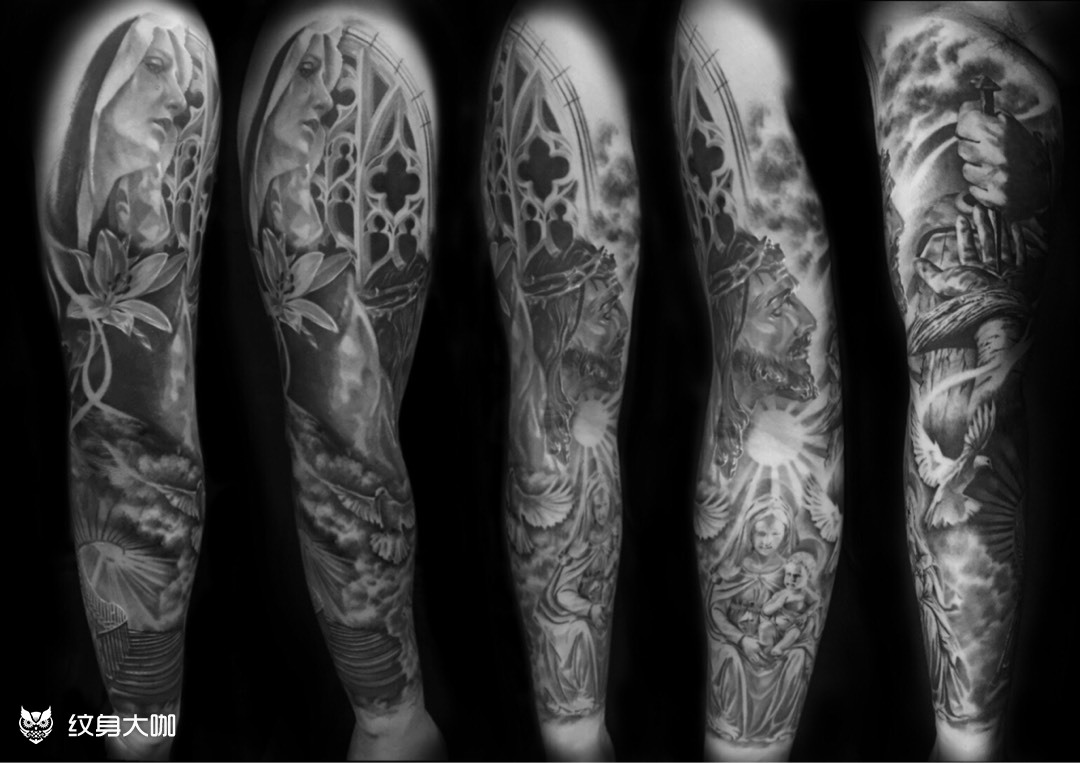 耶稣受难记_纹身图案手稿图片_天龙堂的纹身作品集