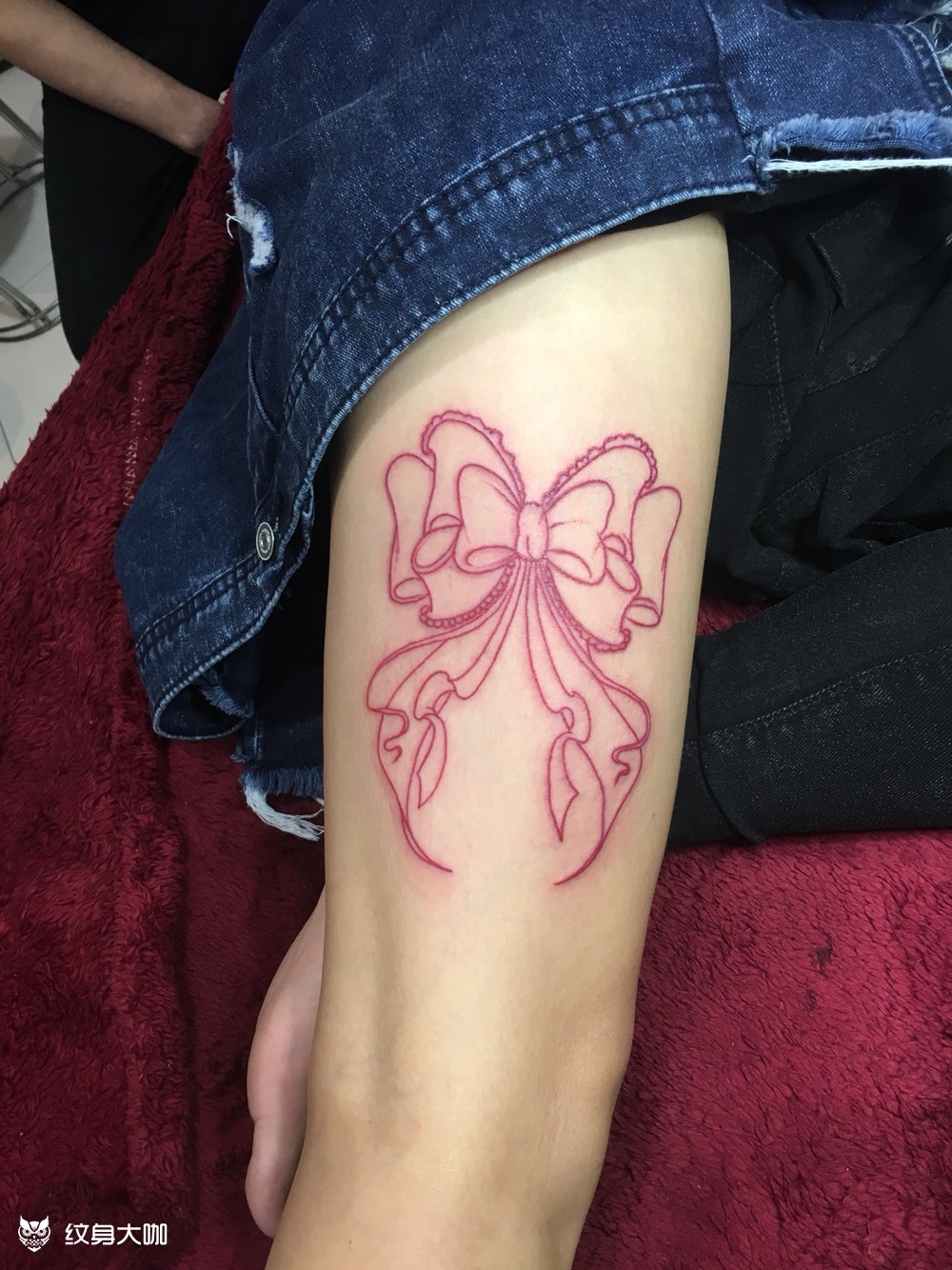 蝴蝶结_纹身图案手稿图片_小白的纹身作品集