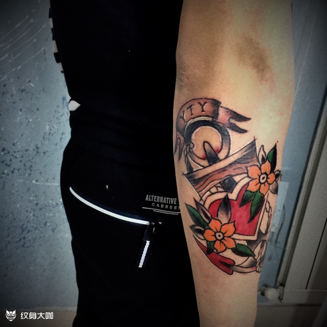 old school船锚_纹身图案手稿图片_大林的纹身作品集