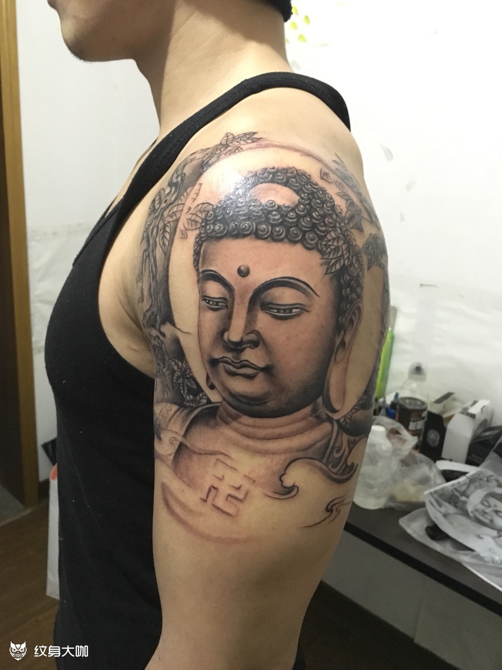 大日如来_纹身图案手稿图片_黄子浩的纹身作品集