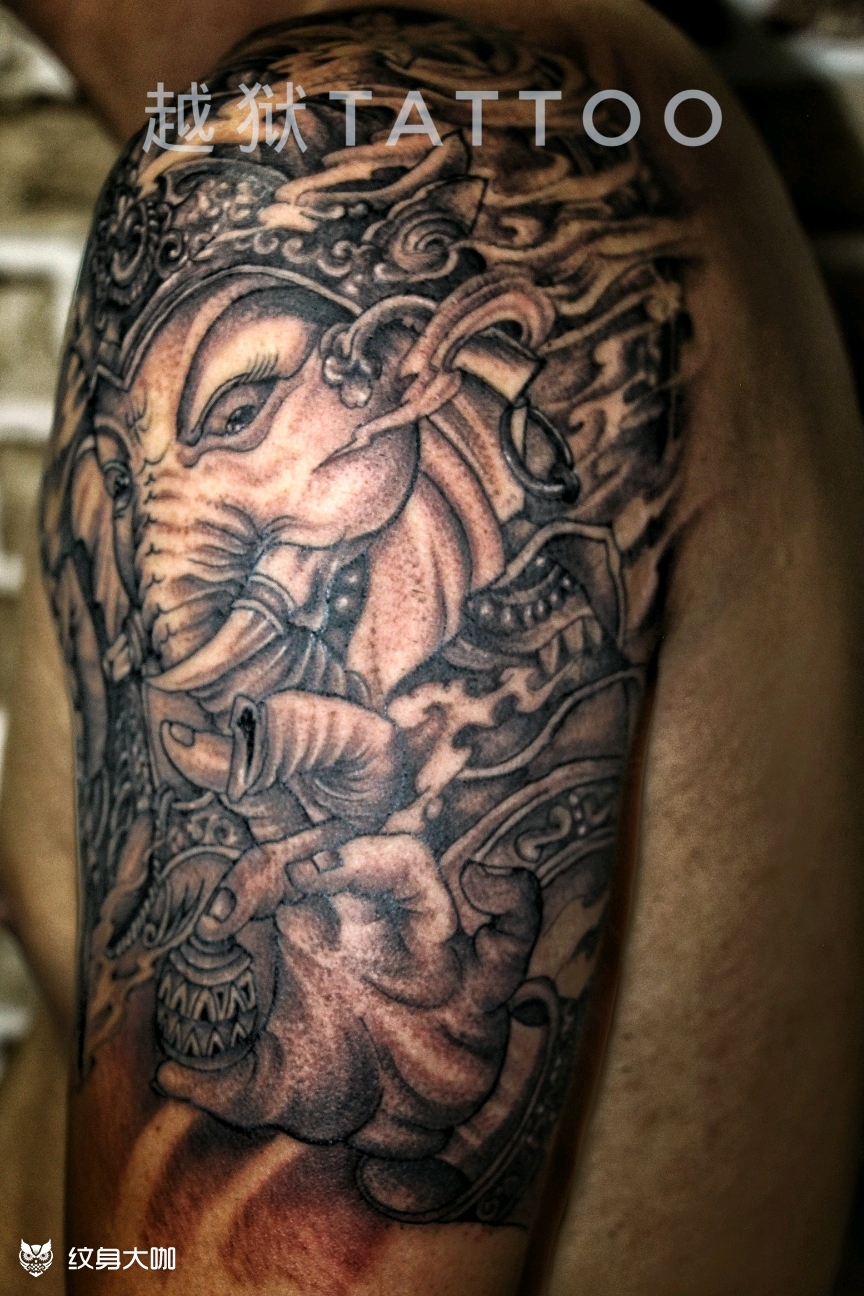 象神_纹身图案手稿图片_刘江涛的纹身作品集