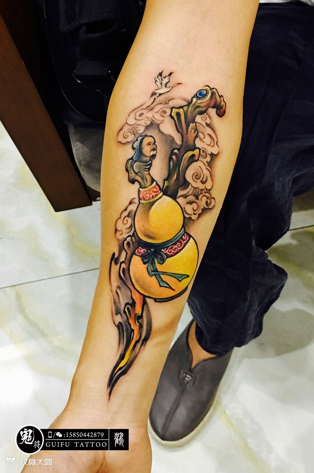 宝葫芦_纹身图案手稿图片_贺鹤云的纹身作品集