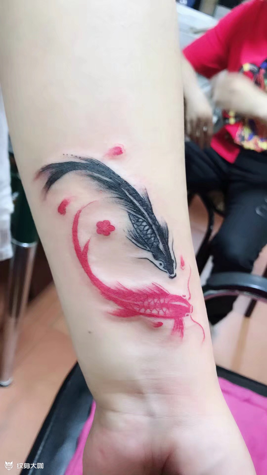 小鱼纹身_纹身图案手稿图片_陈秀丽的纹身作品集