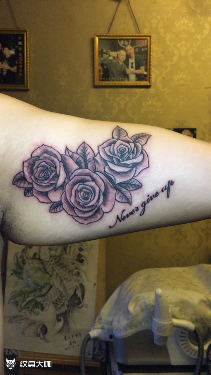 大臂内侧_纹身图案手稿图片_李胜的纹身作品集