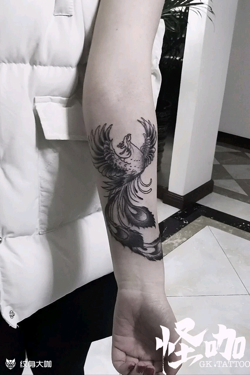 凤凰_纹身图案手稿图片_柒风的纹身作品集