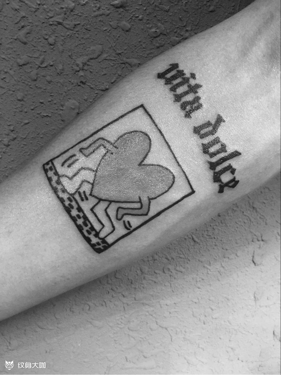 权志龙同款奔跑的心_纹身图案手稿图片_乔帅的纹身作品集