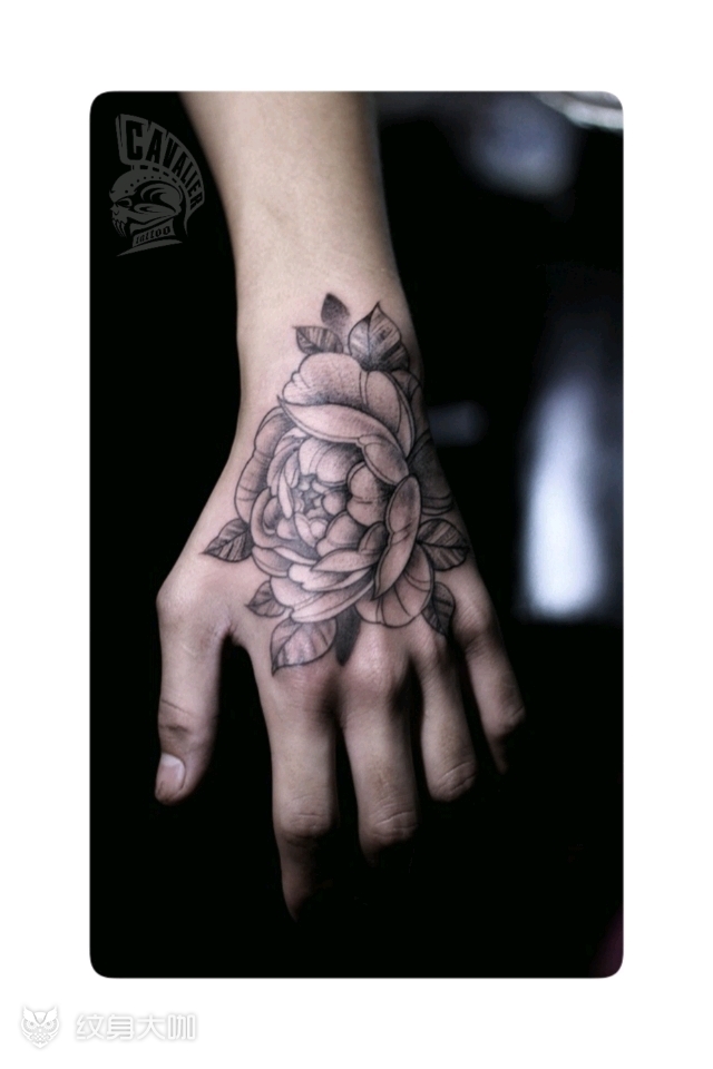 手背玫瑰花_纹身图案手稿图片_赵晓超的纹身作品集