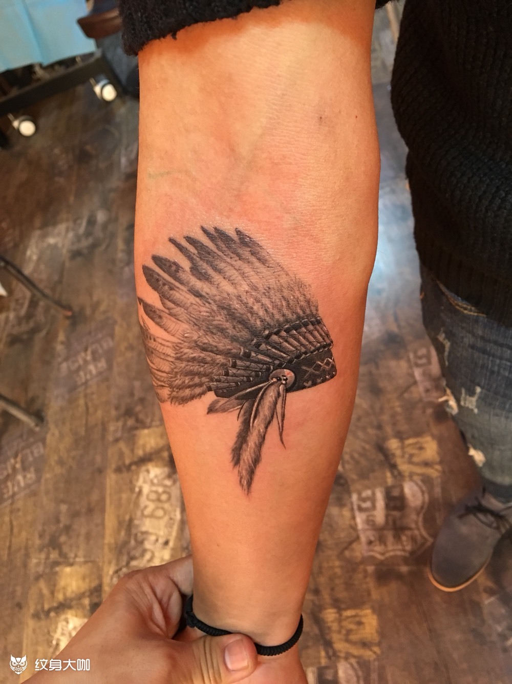 印第安人的帽子_纹身图案手稿图片_薛万强的纹身作品集