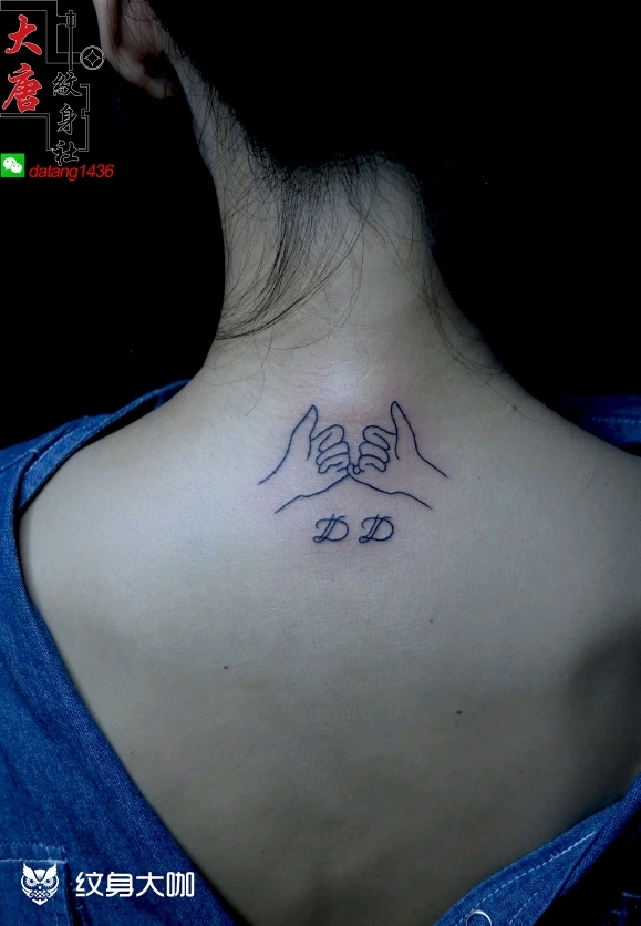 拉钩_纹身图案手稿图片_胥刚的纹身作品集