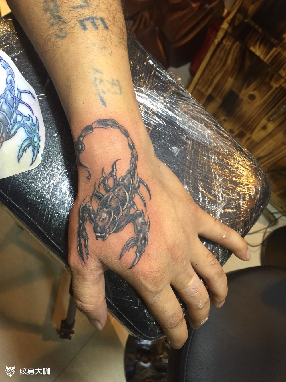 蝎子_纹身图案手稿图片_118的纹身作品集