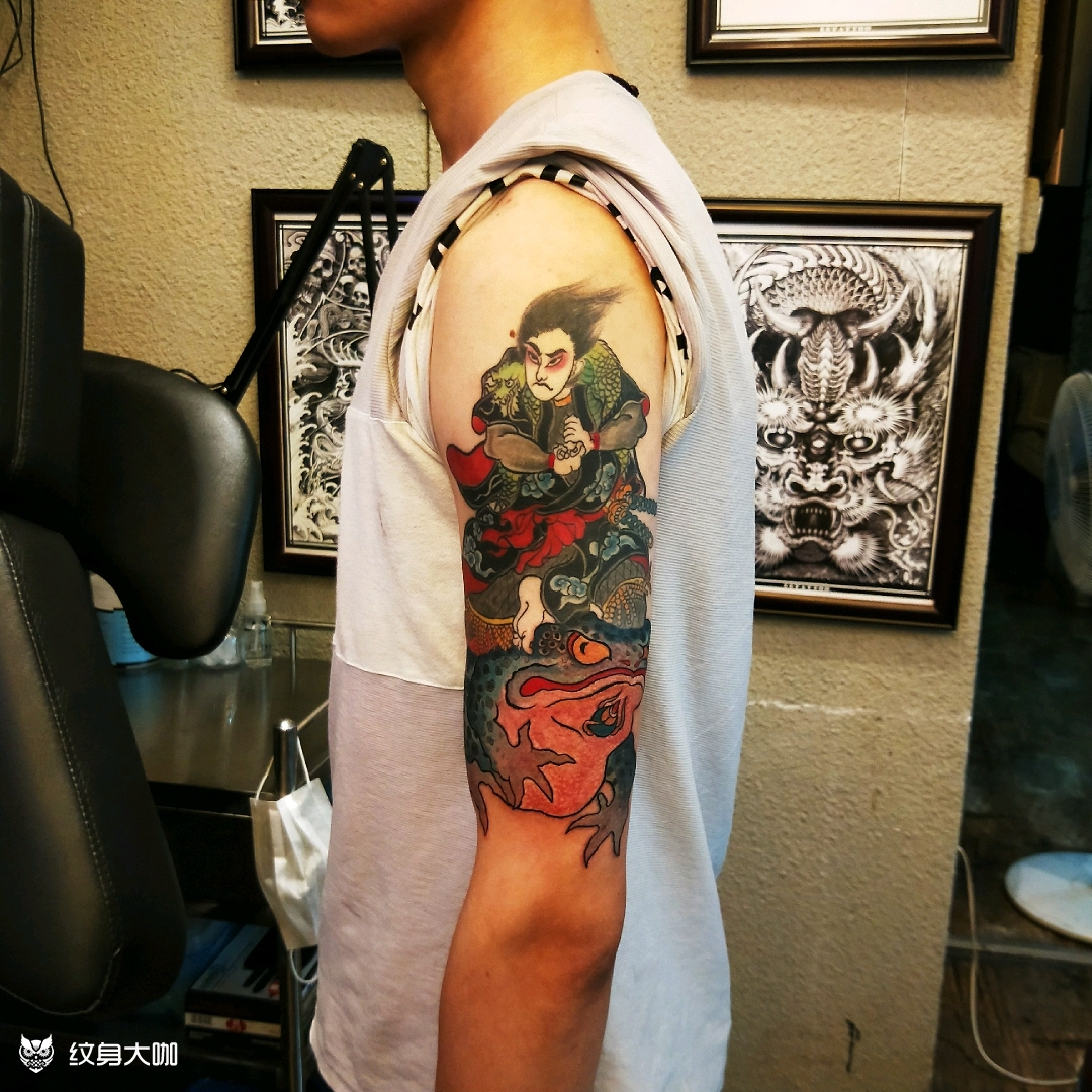 日本武士老传统_纹身图案手稿图片_宋明军的纹身作品集