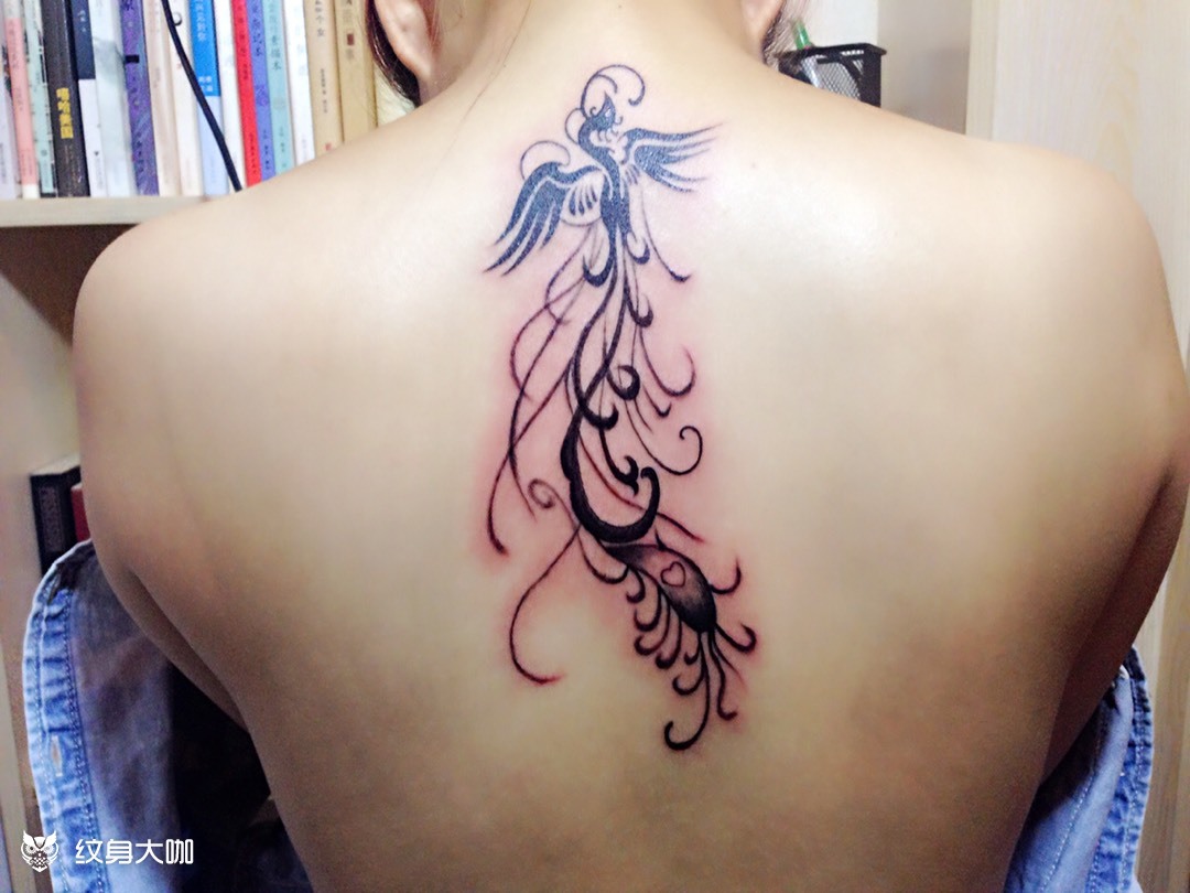 凤凰_纹身图案手稿图片_李慧的纹身作品集