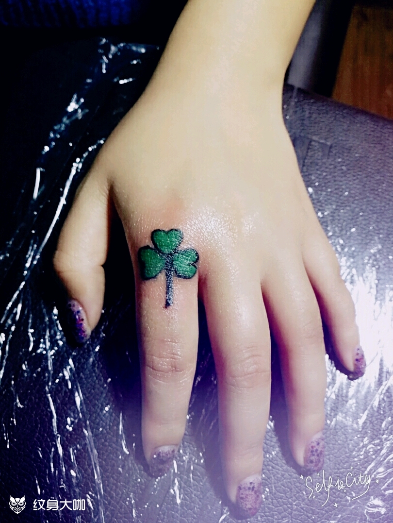 三叶草_纹身图案手稿图片_野九的纹身作品集