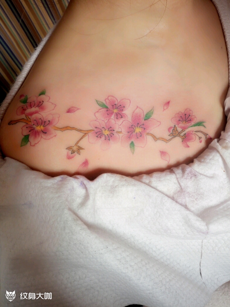 桃花_纹身图案手稿图片_王玉玺的纹身作品集