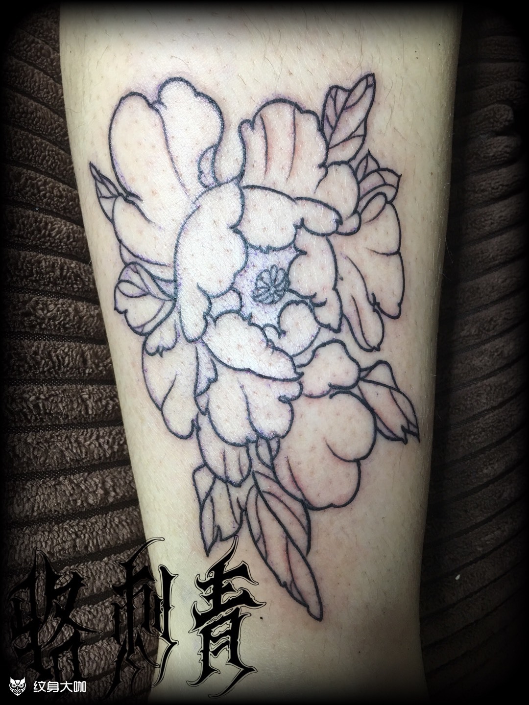 牡丹花_纹身图案手稿图片_luotattoo的纹身作品集