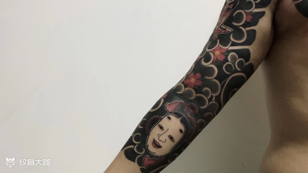 日式七分袖_纹身图案手稿图片_雕仝的纹身作品集
