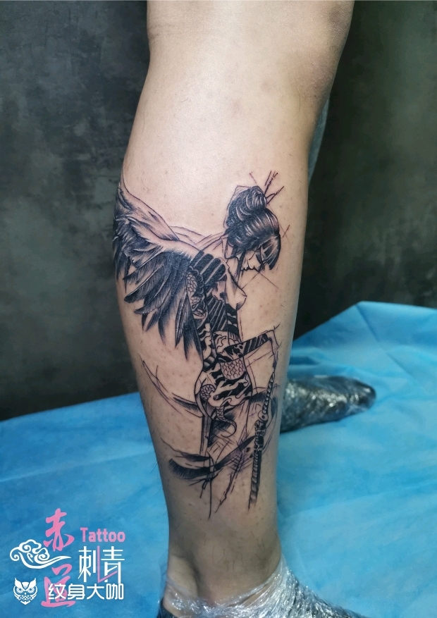 女武神按照客户要求设计,想要_纹身吧社区 - 纹身大咖