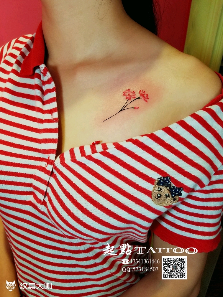 小花_纹身图案手稿图片_筱波的纹身作品集