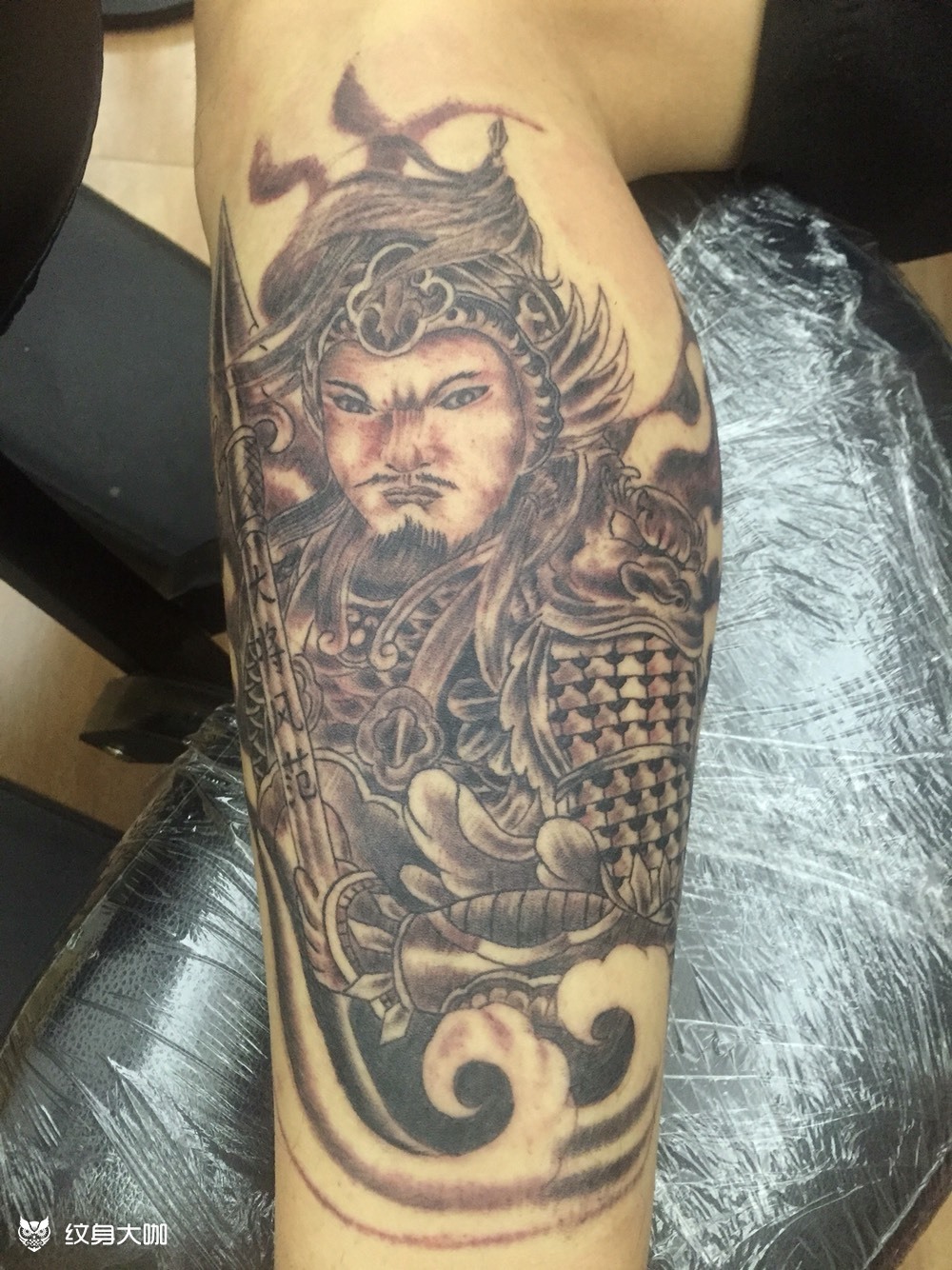 赵子龙,下麻药,有点发黑_纹身图案手稿图片_龙胜堂纹身的纹身作品集