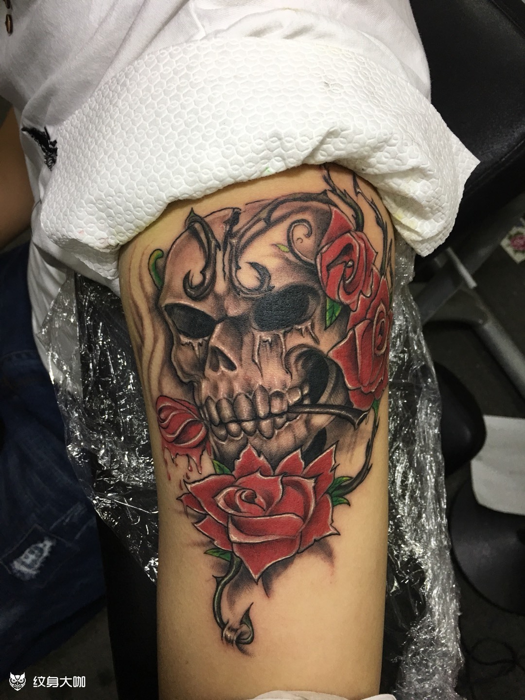 骷髅头_纹身图案手稿图片_tt的纹身作品集