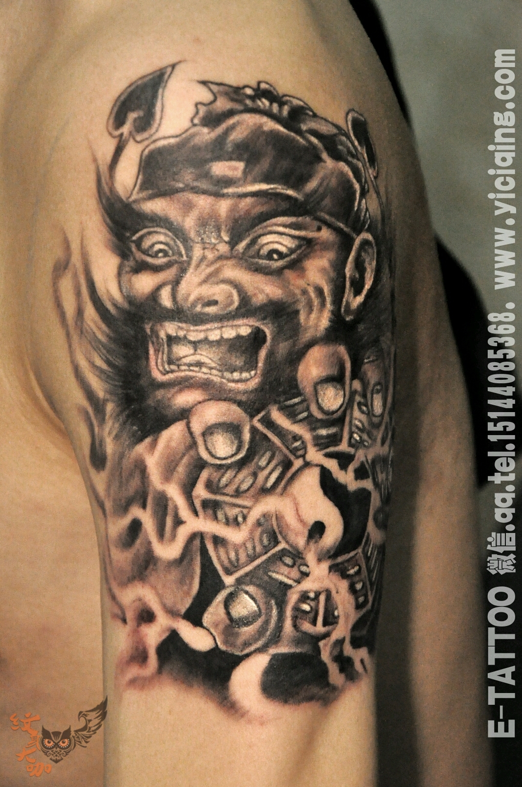 钟馗_纹身图案手稿图片_小刚的纹身作品集