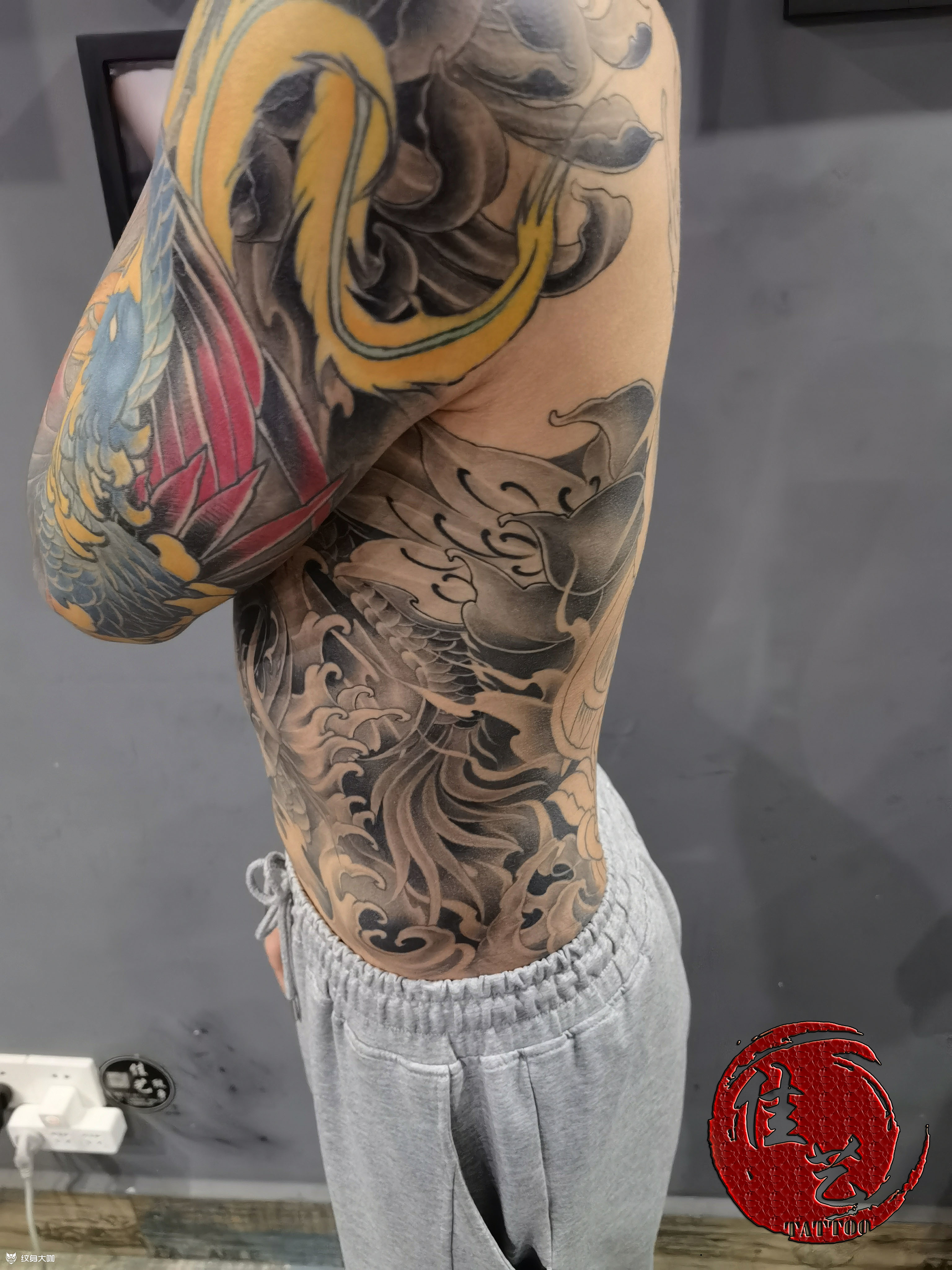 哪吒降龙遮盖,修改,添加,断_纹身吧社区 - 纹身大咖