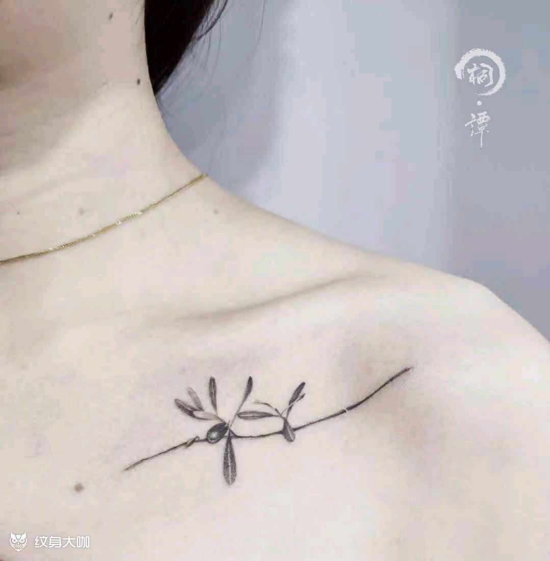 橄榄枝_纹身图案手稿图片_成都桐花的纹身作品集