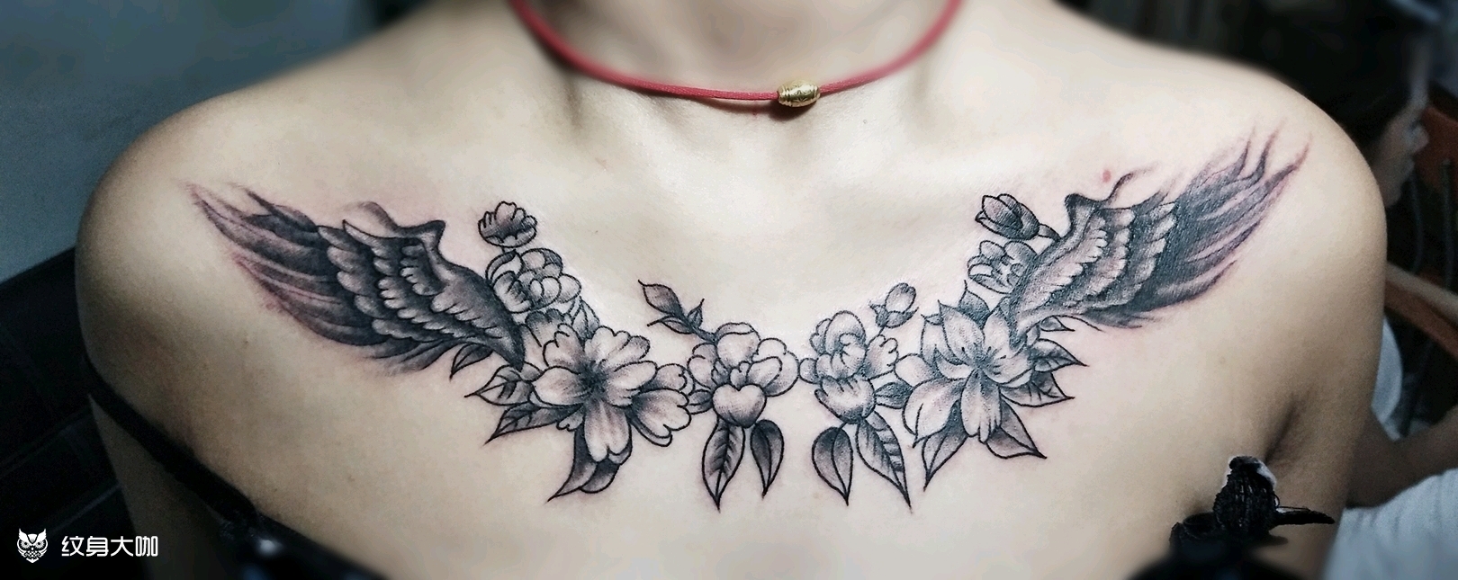 花胸_纹身图案手稿图片_雕青坊的纹身作品集