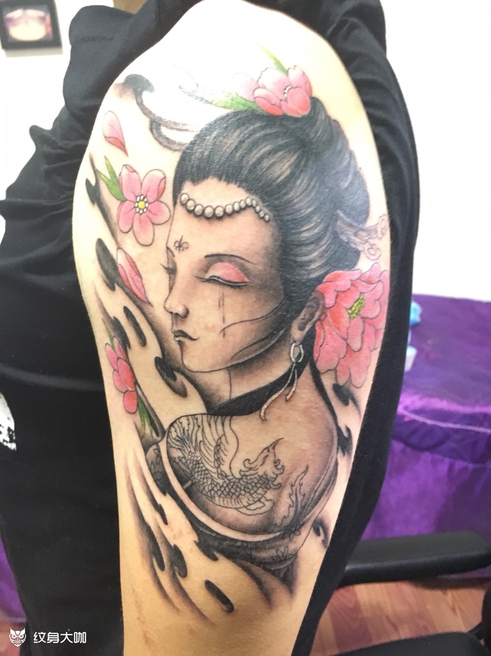 仕女图_纹身图案手稿图片_杜铁山的纹身作品集