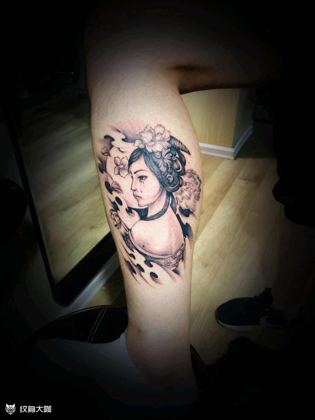 落泪艺伎身上纹,从此再无意中人_纹身吧社区 - 纹身大咖