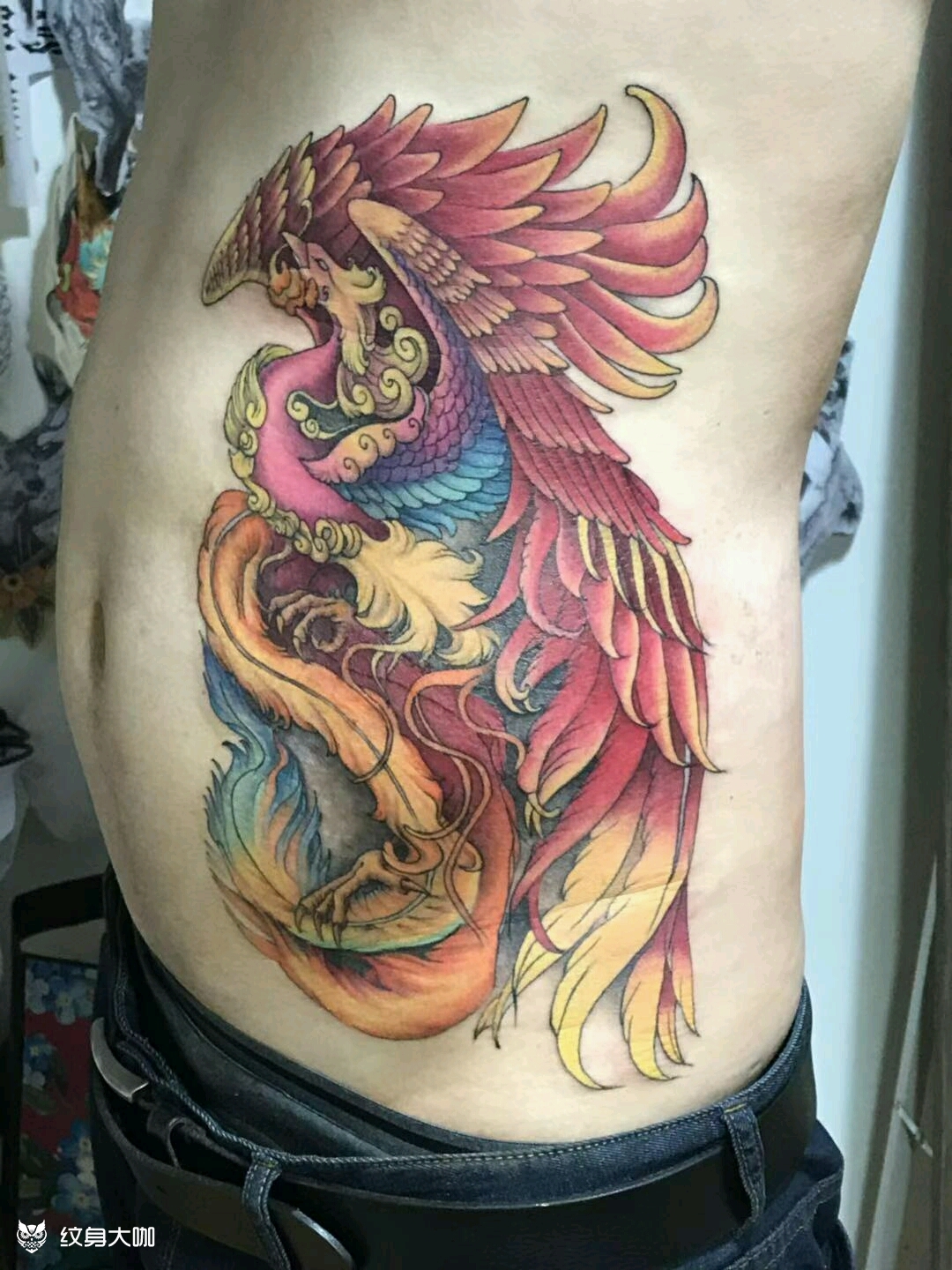 朱雀_纹身图案手稿图片_易婷的纹身作品集