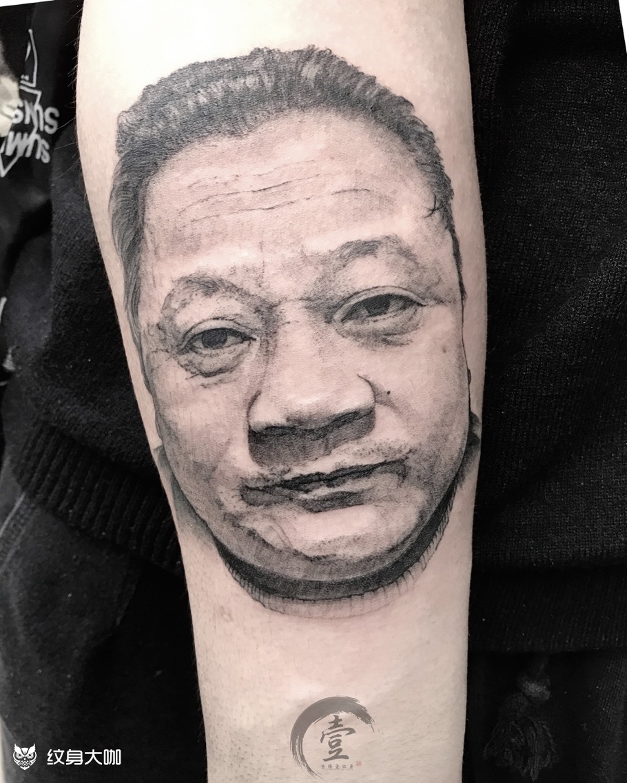 父亲肖像_纹身图案手稿图片_—-的纹身作品集