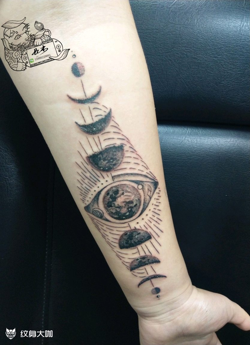 月相变化纹身